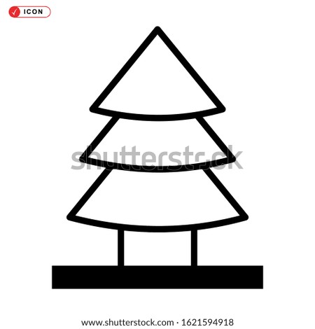 pine tree icon isolated sign symbol vector illustration - high quality black style vector icons
