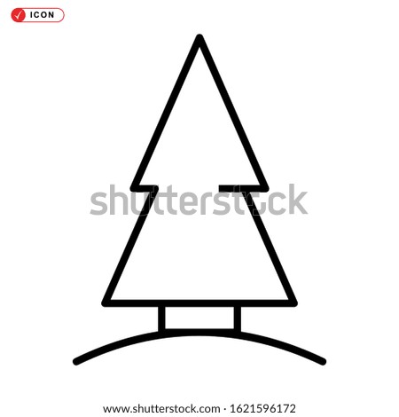 pine tree icon isolated sign symbol vector illustration - high quality black style vector icons
