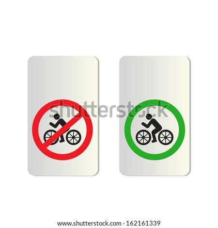 bicycle signs on white background