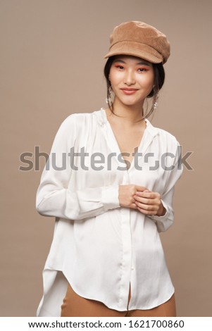 Beautiful asian woman makeup lifestyle model