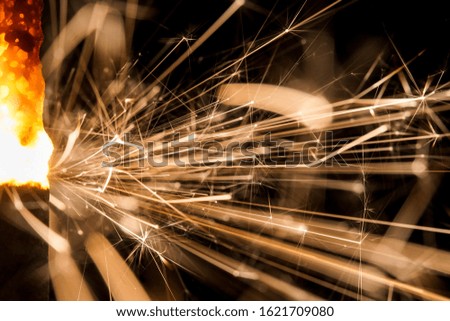 Close-up of a burning sparkler