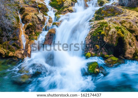 Sichuan jiuzhaigou scenic waterfall in China