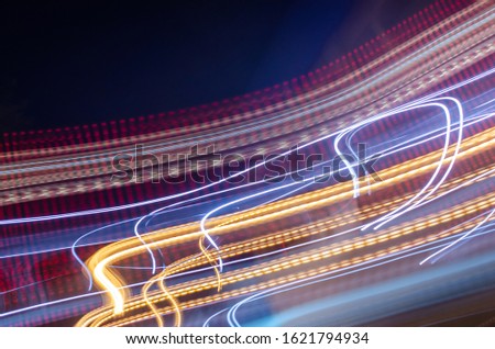 abstract lines from moving camera of long exposure shot