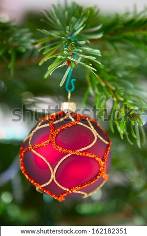 Fragment of the Christmas tree decoration