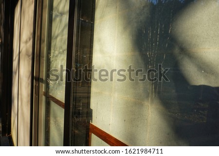 the front glass door of a Japanese house