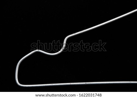 Isolated hanger in black background