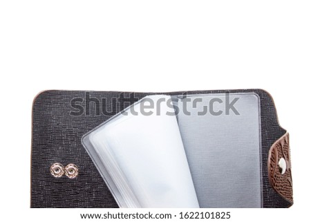 Business card book isolated on white