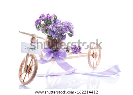 bouquet of blue flowers on a white background phacelia
