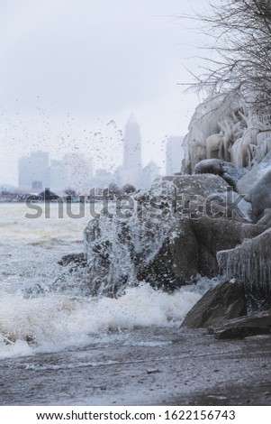 Cleveland Skyline during the Winter