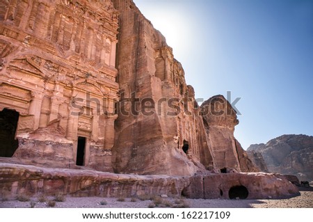 The Palace Tomb in nabatean Petra Jordan