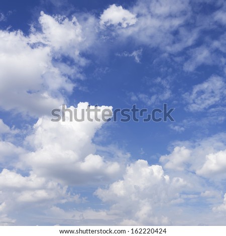 Beautiful background of blue sky with white clouds.
