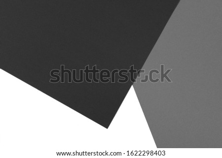 Abstract minimal geometric shape black gray white color paper background