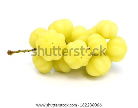 Star gooseberry isolated on white background