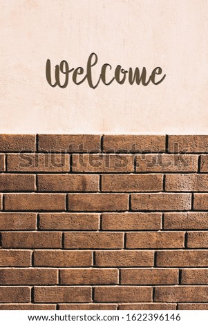 Welcome text wording on a background for business concept
