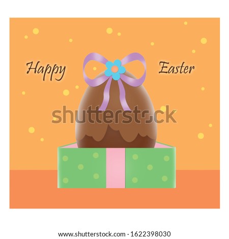 Chocolate Egg with bow on top