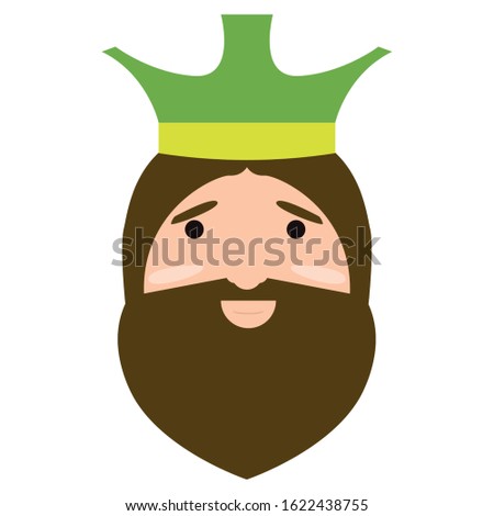 Isolated wise Man. Epiphany day. Reyes magos - Vector
