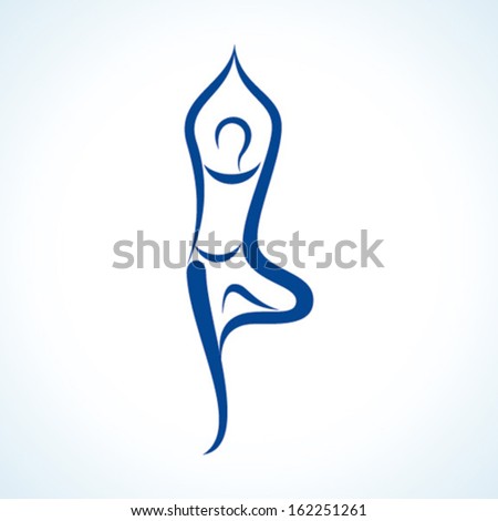 Illustration of stylized yoga pose 