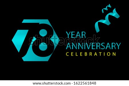 78 Years Anniversary Celebration Vector Template Design Illustration