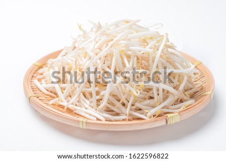 Raw sprouts on white background