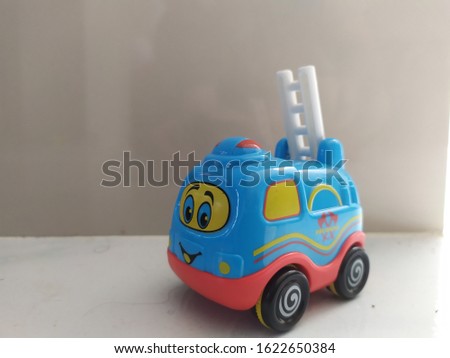 a blue firetruck kids toy