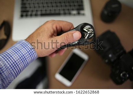 Businessman work on laptop for project.  at home office looking for job on notebook. Unrecognizable man using modern portable computer.