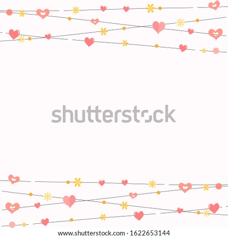 Abstract Greeting card with heart background.