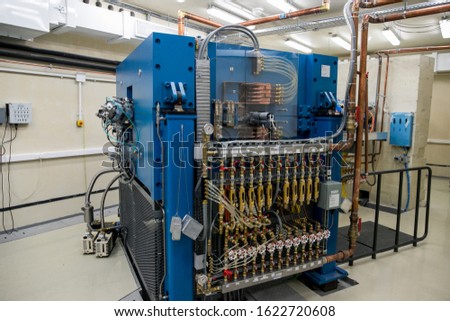 Experimental stations in Scientific Experimental Laboratory cyclotron Royalty-Free Stock Photo #1622720608