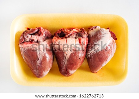 heart mutton on the white background