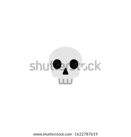 Skull vector flat icon. Isolated skull emoji illustration 