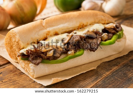 Steak and Cheese Sub Royalty-Free Stock Photo #162279215