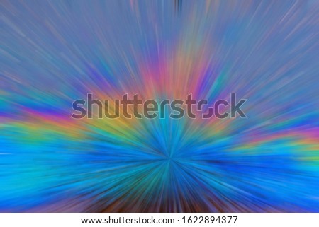 Bright futuristic multicolored background with perspective and motion blur. Template for lettering or design.