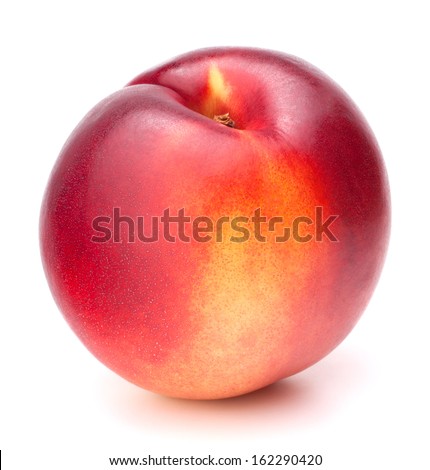 Nectarine fruit isolated on white background cutout Royalty-Free Stock Photo #162290420