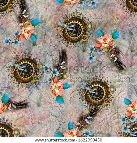 all over digital ready to print seamless pattern with repet Royalty-Free Stock Photo #1622950450