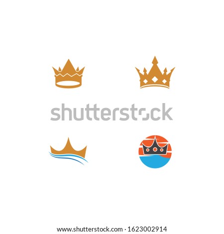  Crown Logo Template vector icon illustration design