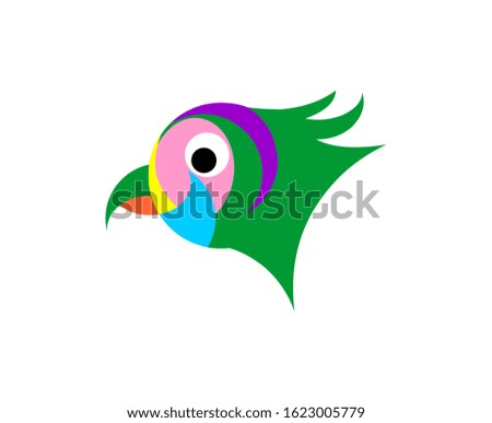 The colorful parrot, can be used as a logo or wall descoration. 