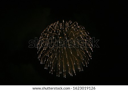 Beautiful fireworks display in summer