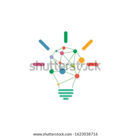 bulb tech  idea,creative, concept illustration vector