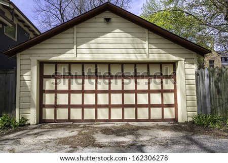 Traditional two car garage
