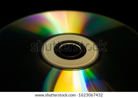 compact-disc on a black background
