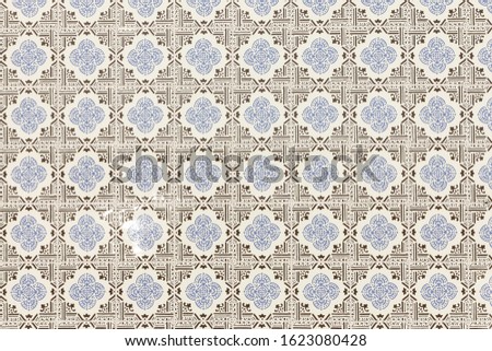 Portuguese tiles pattern - Azulejos (real photo, not an illustration)