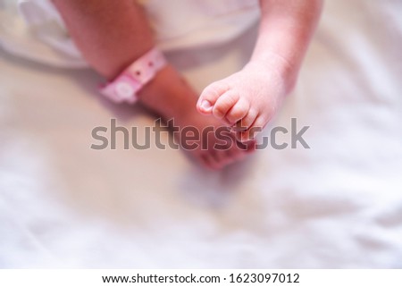 Sweet newborn baby with family