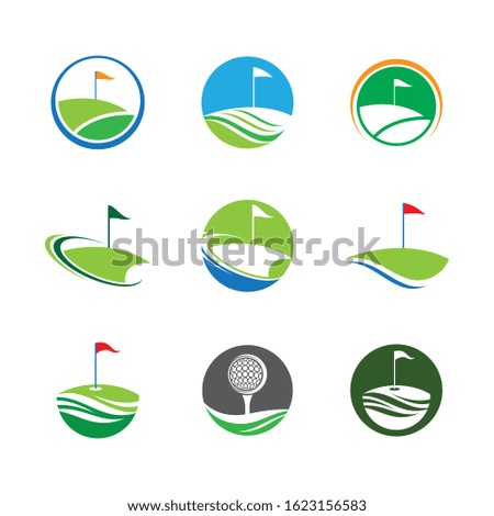 Golf symbol vector icon illustration