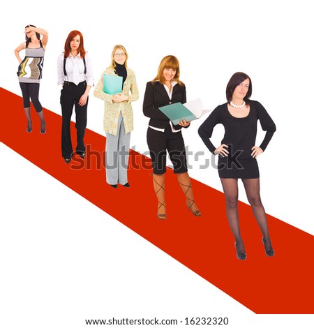 girls on red carpet -  of "Business Concepts" multiple series in studio’s portfolio
