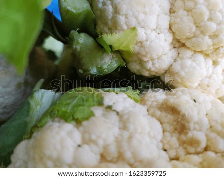 cauliflower in traditional market - Selective focus