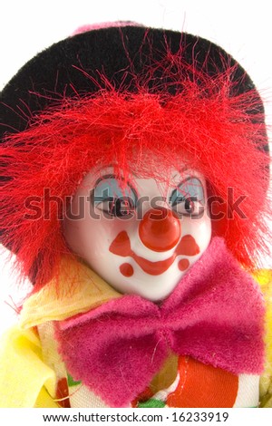 close up of a clowns face