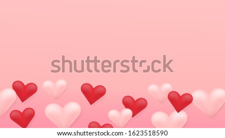 heart element on a pink background. Love vector symbols for Happy Women, Mother's Day, Valentine's Day, birthday greeting card designs.