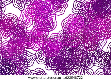 Light Purple vector pattern with curved lines. Brand new colorful illustration in simple style. Template for cell phone screens.
