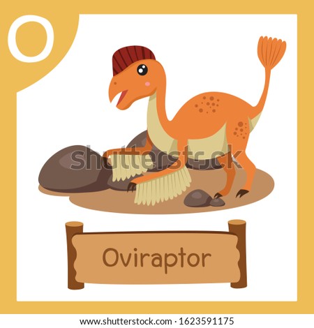Illustrator of O for Dinosaur oviraptor