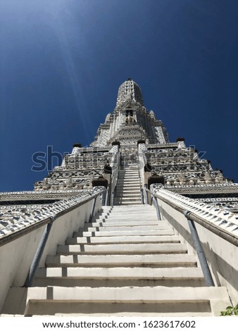White stairs from thai building
