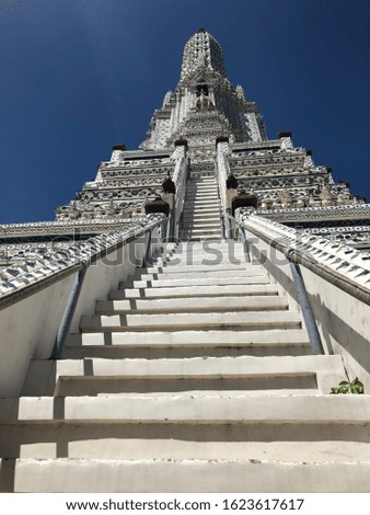 White stairs from thai building